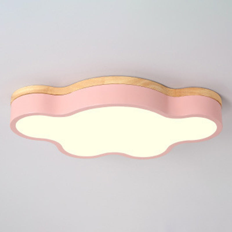 Modern Cloud Flush Mount Acrylic Ceiling Light For Bedroom Pink / 19.5 Warm