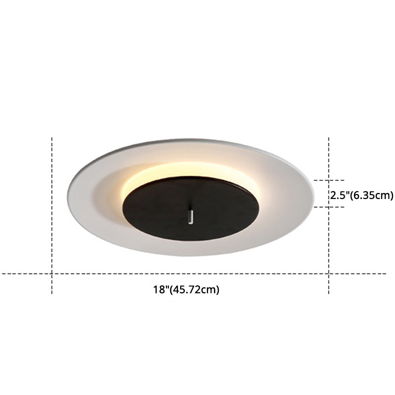 Nordic Acrylic Circle Flush Light: Stylish Ceiling Fixture For Bedrooms