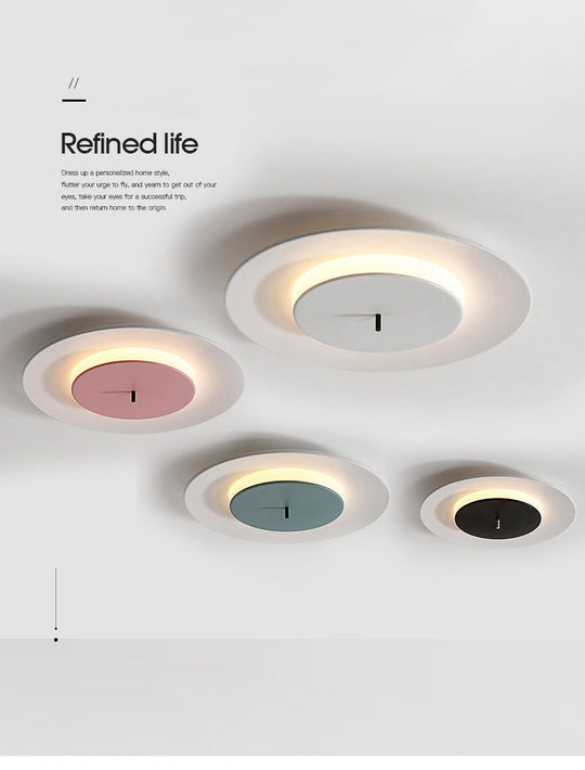 Nordic Acrylic Circle Flush Light: Stylish Ceiling Fixture For Bedrooms