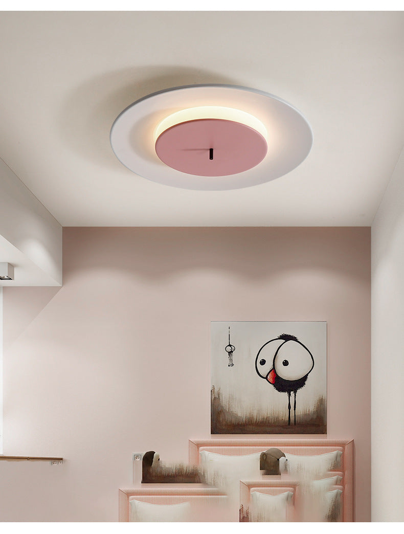 Nordic Acrylic Circle Flush Light: Stylish Ceiling Fixture For Bedrooms