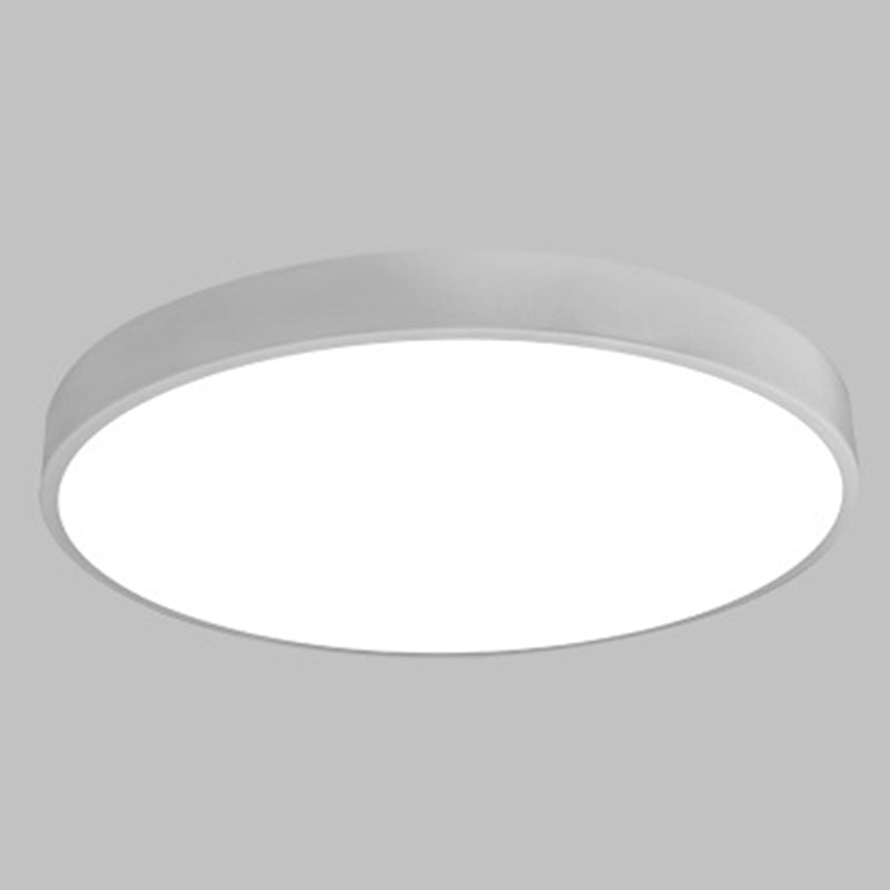 Macaron Acrylic Round Flushmount Ceiling Lights For Living Room White / 12