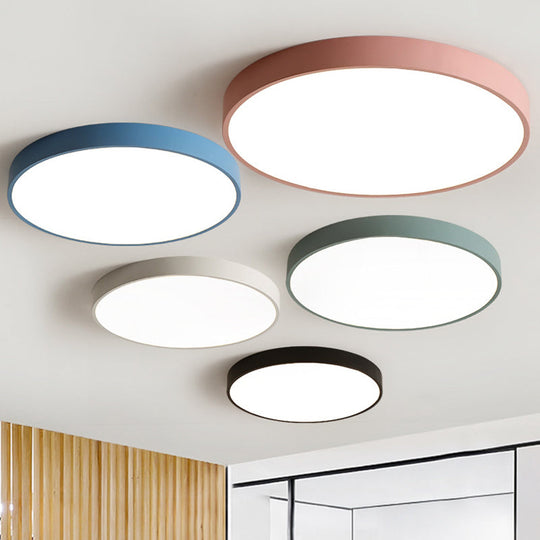 Macaron Acrylic Round Flushmount Ceiling Lights for Living Room