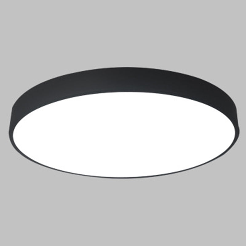 Macaron Acrylic Round Flushmount Ceiling Lights For Living Room Black / 12