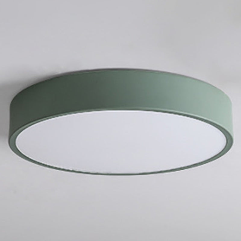 Macaron Acrylic Round Flushmount Ceiling Lights For Living Room Green / 12