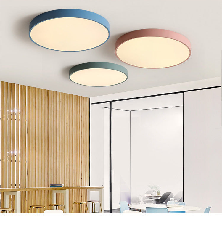 Macaron Acrylic Round Flushmount Ceiling Lights for Living Room