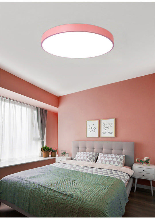 Macaron Acrylic Round Flushmount Ceiling Lights for Living Room