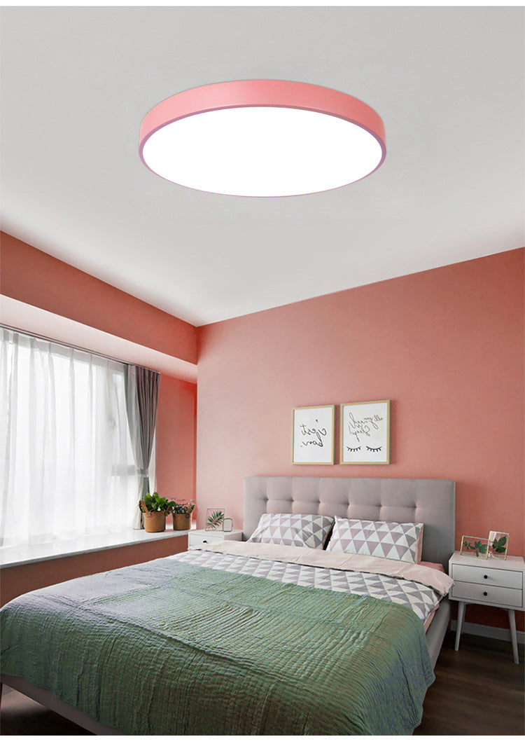 Macaron Acrylic Round Flushmount Ceiling Lights For Living Room