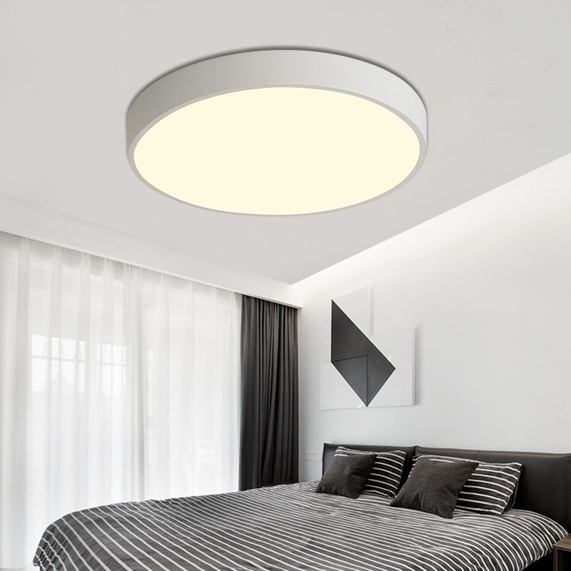 Sleek LED Ceiling Light: Modern Round Flush Mount Fixture for Bedroom