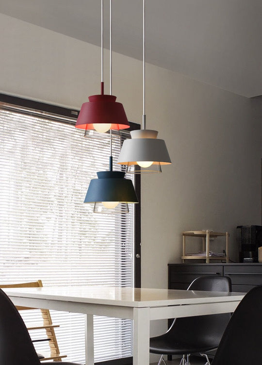 Upside Down Trifle Pendant Light With Metal Macarons Perfect Dining Room Table Lighting