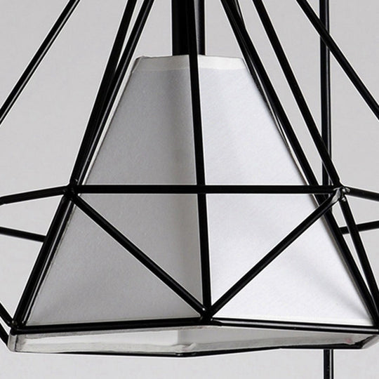 Diamond Cage Semi Flush Mount Retro Industrial Ceiling Lights For Hallway