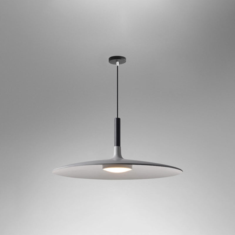 Minimalist Metal Led Pendant Lamp - Flying Saucer Style For Restaurants Grey / 10