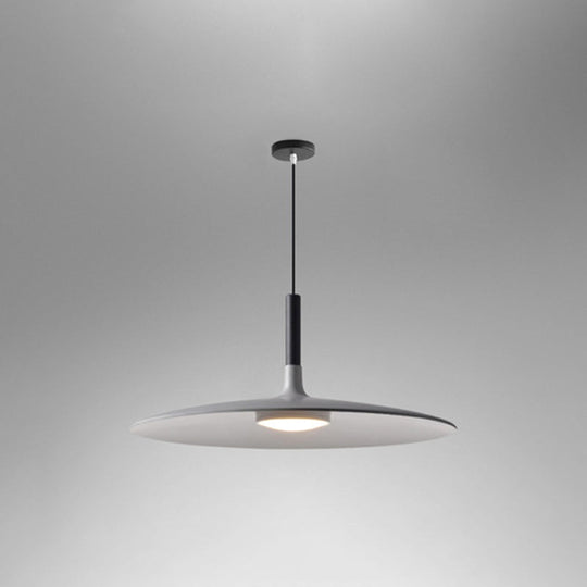 Minimalist Metal Led Pendant Lamp - Flying Saucer Style For Restaurants Grey / 10