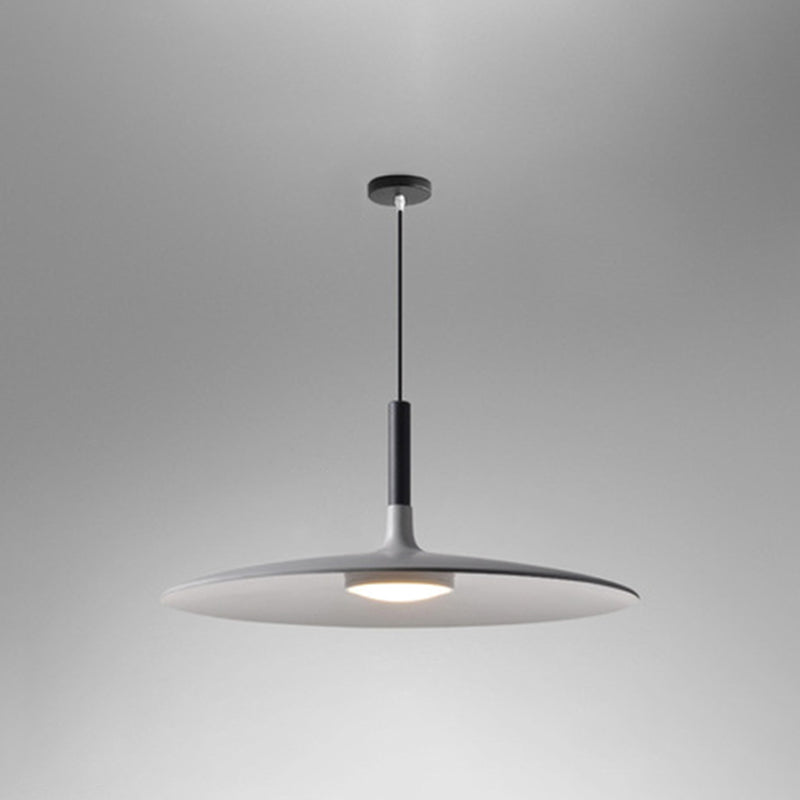 Minimalist Metal Led Pendant Lamp - Flying Saucer Style For Restaurants Grey / 14