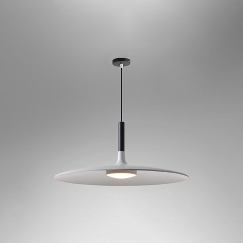 Minimalist Metal Led Pendant Lamp - Flying Saucer Style For Restaurants White / 10