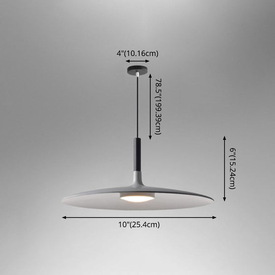 Minimalist Metal Led Pendant Lamp - Flying Saucer Style For Restaurants