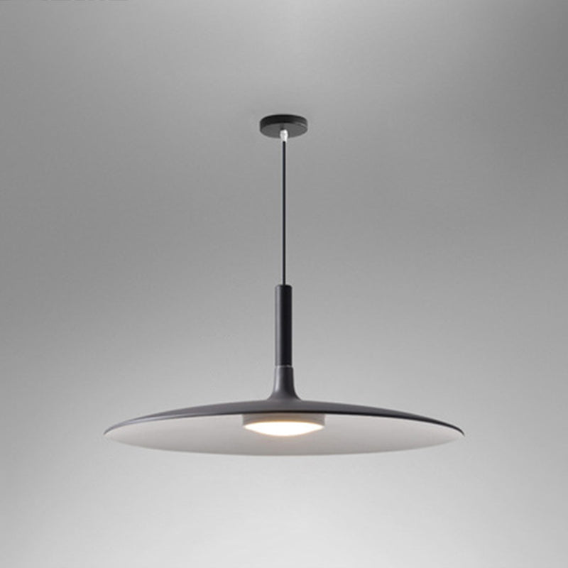 Minimalist Metal Led Pendant Lamp - Flying Saucer Style For Restaurants Coffee / 18