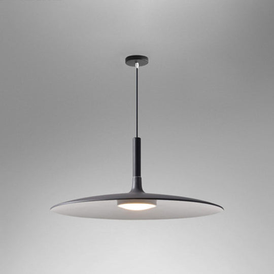 Minimalist Metal Led Pendant Lamp - Flying Saucer Style For Restaurants Coffee / 18