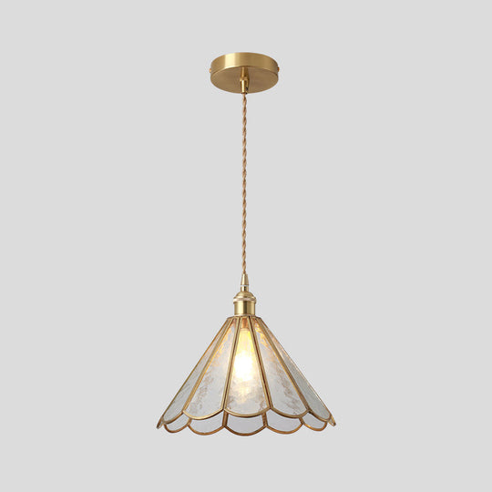 Corinne - Tiffany Suspended Lighting Fixture Tiffany Style Shaded Glass Hanging Pendant with Brass Canopy