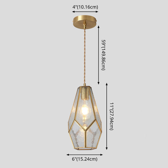 Tiffany Style Glass Pendant Light With Brass Canopy - Suspended Hanging Fixture