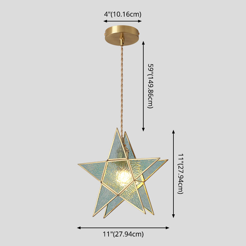 Corinne - Tiffany Suspended Lighting Fixture Tiffany Style Shaded Glass Hanging Pendant with Brass Canopy