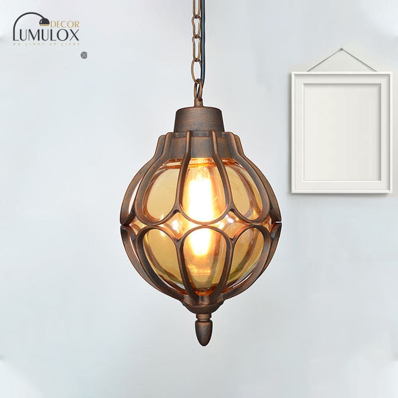 Vintage style Orb Pendant Lamp Suspension Lamp in Black/Bronze/Gold