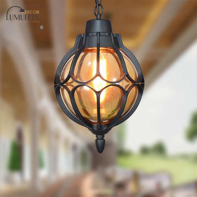 Vintage style Orb Pendant Lamp Suspension Lamp in Black/Bronze/Gold