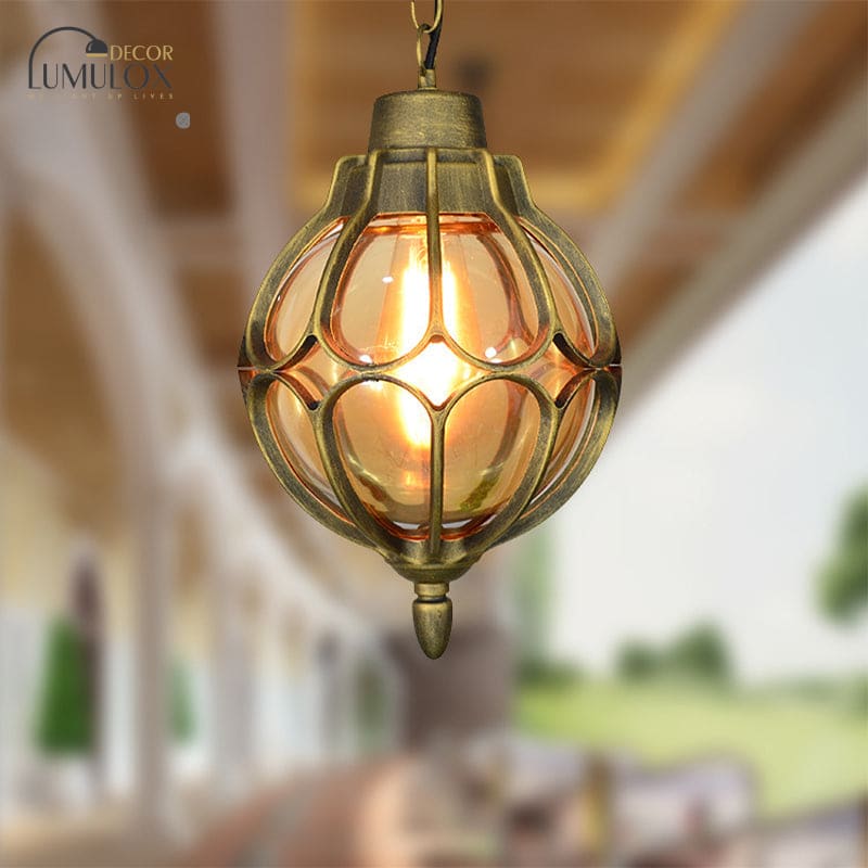 Vintage style Orb Pendant Lamp Suspension Lamp in Black/Bronze/Gold