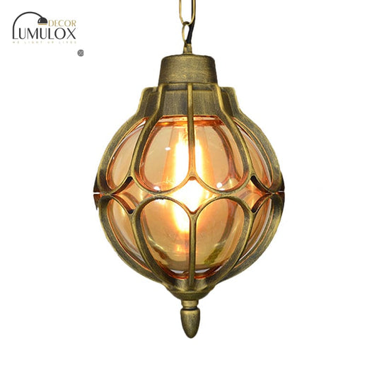 Vintage style Orb Pendant Lamp Suspension Lamp in Black/Bronze/Gold