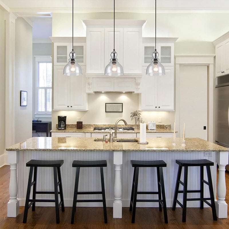 1-Bulb Industrial Gourd Shaped Pendant Light Fixture With Seeded Glass - Perfect For Diner Bar