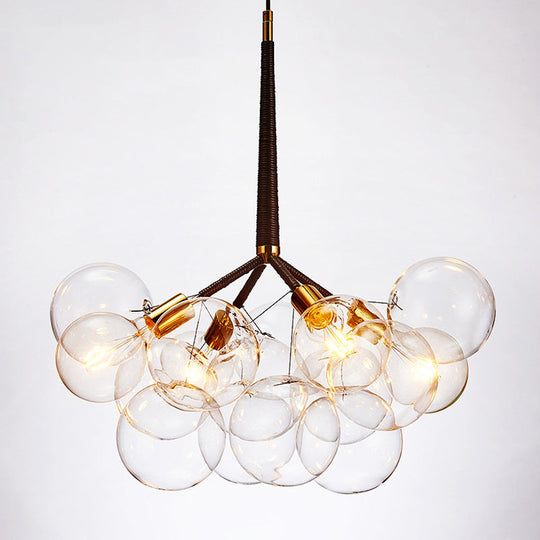 Hortense - Modern Transparent Glass Bubble Hanging Light Simplicity Living Room Chandelier With 47