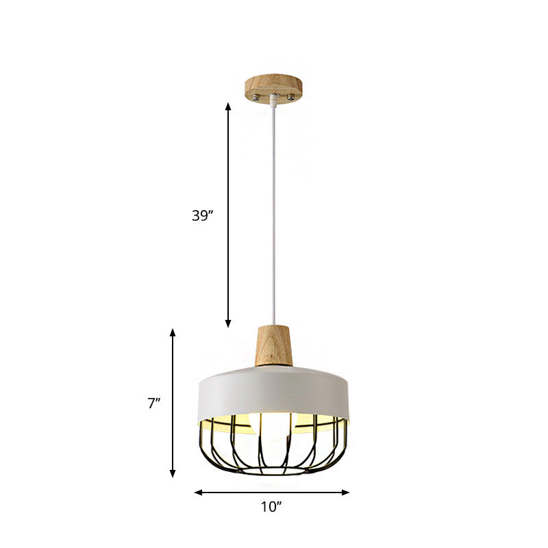 Modern Metal Pendant Lamp for Dining Table - Black/White Bowl/Cone Shade