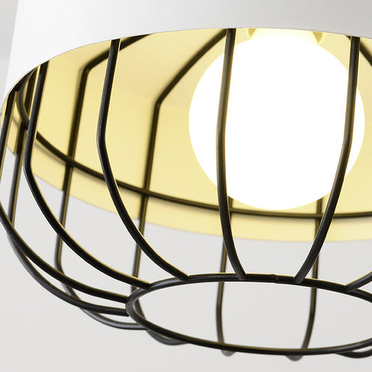 Modern Metal Pendant Lamp for Dining Table - Black/White Bowl/Cone Shade