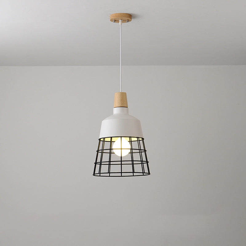 Modern Metal Pendant Lamp for Dining Table - Black/White Bowl/Cone Shade