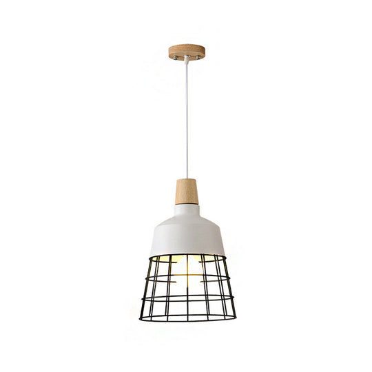 Modern Metal Pendant Lamp for Dining Table - Black/White Bowl/Cone Shade