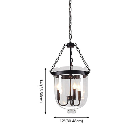 Industrial 3-Light Pendant Lamp with Adjustable Chain for Dining Room