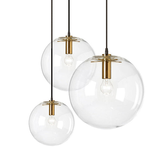 Minimalist Globe Pendant Light: Stylish Glass Ceiling For Dining Room