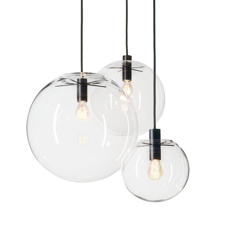 Minimalist Globe Pendant Light: Stylish Glass Ceiling For Dining Room