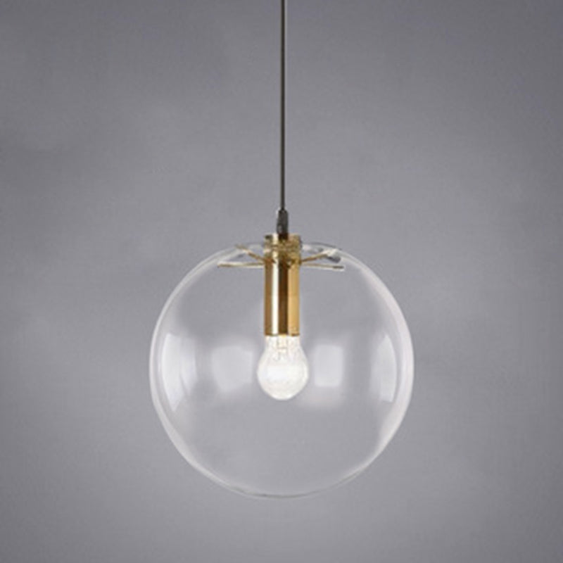 Minimalist Globe Pendant Light: Stylish Glass Ceiling For Dining Room