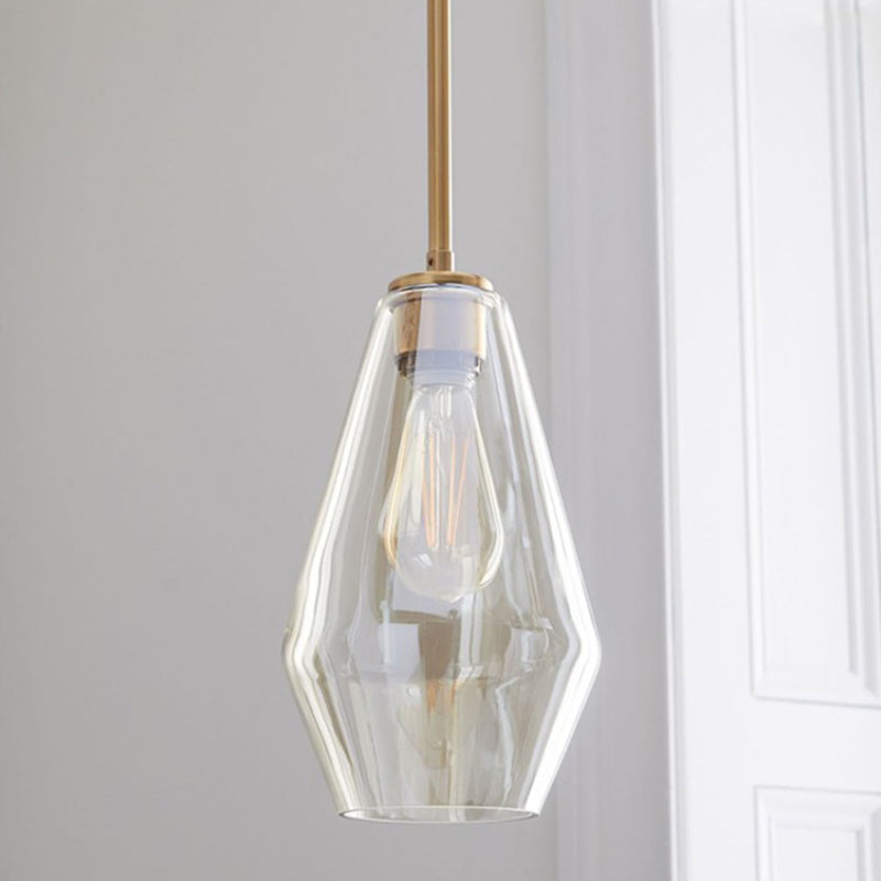 Minimalist Cup-Shaped Ceiling Pendant Light With Glass Shade