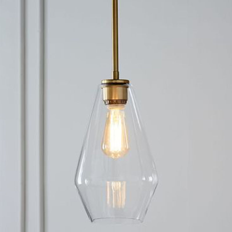 Cup-Shape Minimalist Pendant Lighting Fixture with Glass Shade