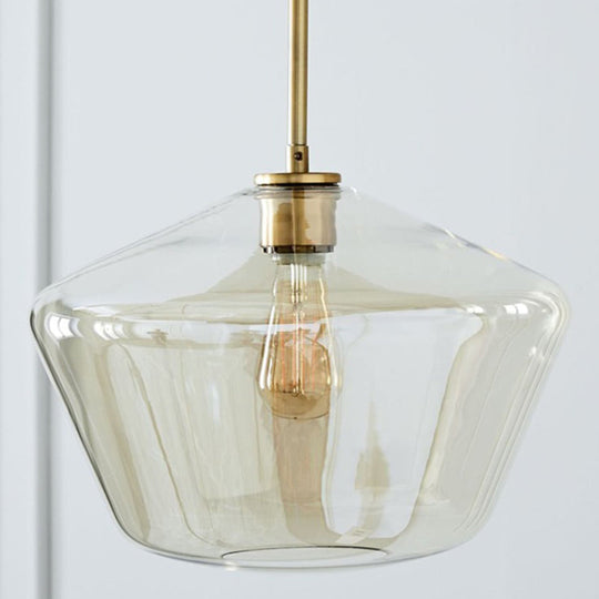 Minimalist Cup-Shaped Ceiling Pendant Light With Glass Shade