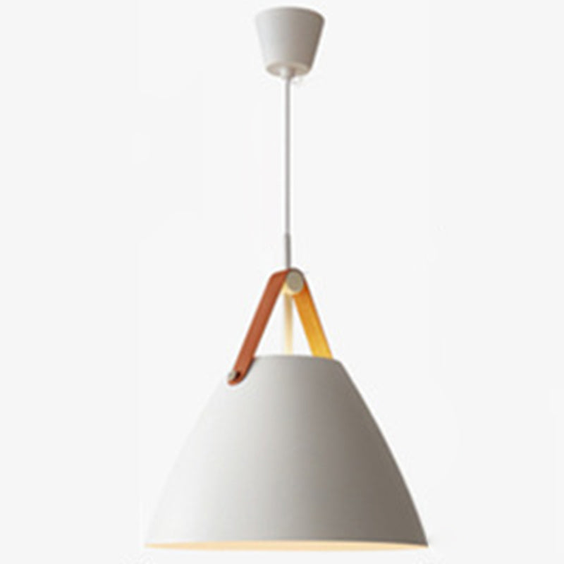 Minimalist Conical Pendant Lighting Fixture For Dining Room - Metal Hanging Lamp