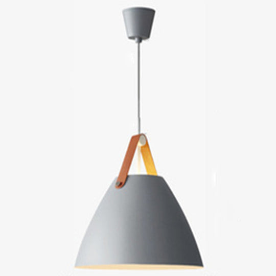 Minimalist Conical Pendant Lighting Fixture For Dining Room - Metal Hanging Lamp