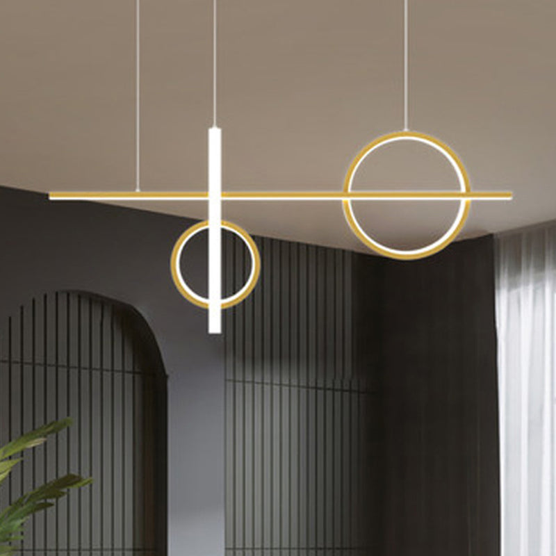 Contemporary Led Suspension Ceiling Lamp With Acrylic Shade - Stylish Parlour Pendant Lighting