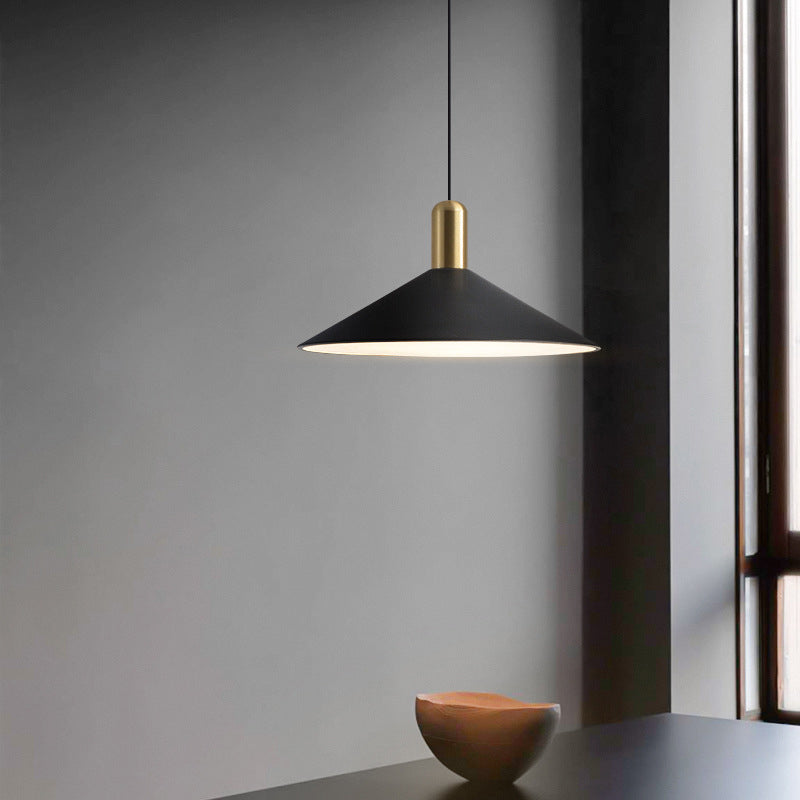 Black Metal Industrial Tapered Pendant Ceiling Light Fixture