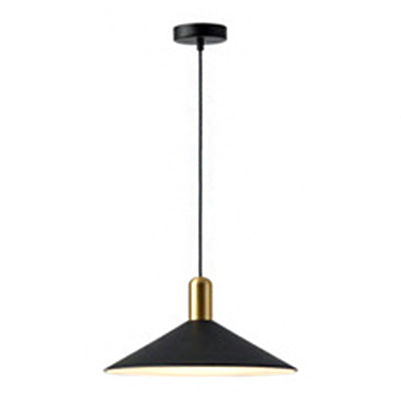 Black Metal Industrial Tapered Pendant Ceiling Light Fixture