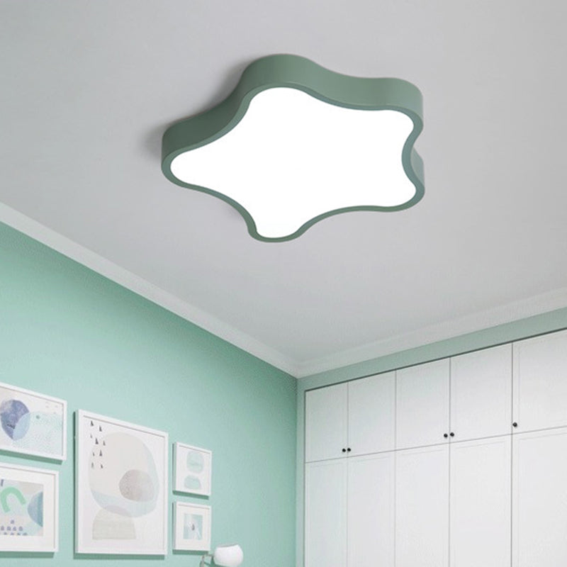 Minimalist Star-Shaped Led Flushmount Ceiling Light For Bedrooms