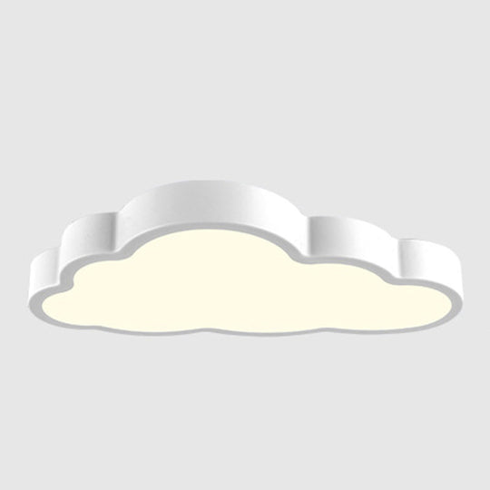 Modern Cloud Acrylic Led Flush Ceiling Light For Bedroom White / Warm