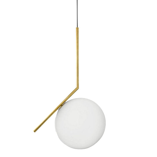 Modern White Glass Pendant Bedroom Light Fixture