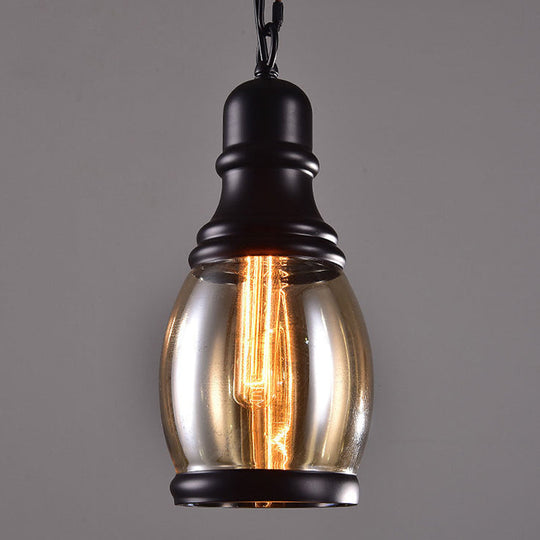 Minimalist Black Shaded Pendant Light: Stylish Glass Ceiling Fixture